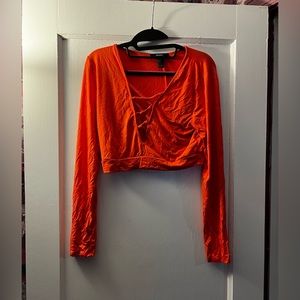 Forever 21 orange crop top